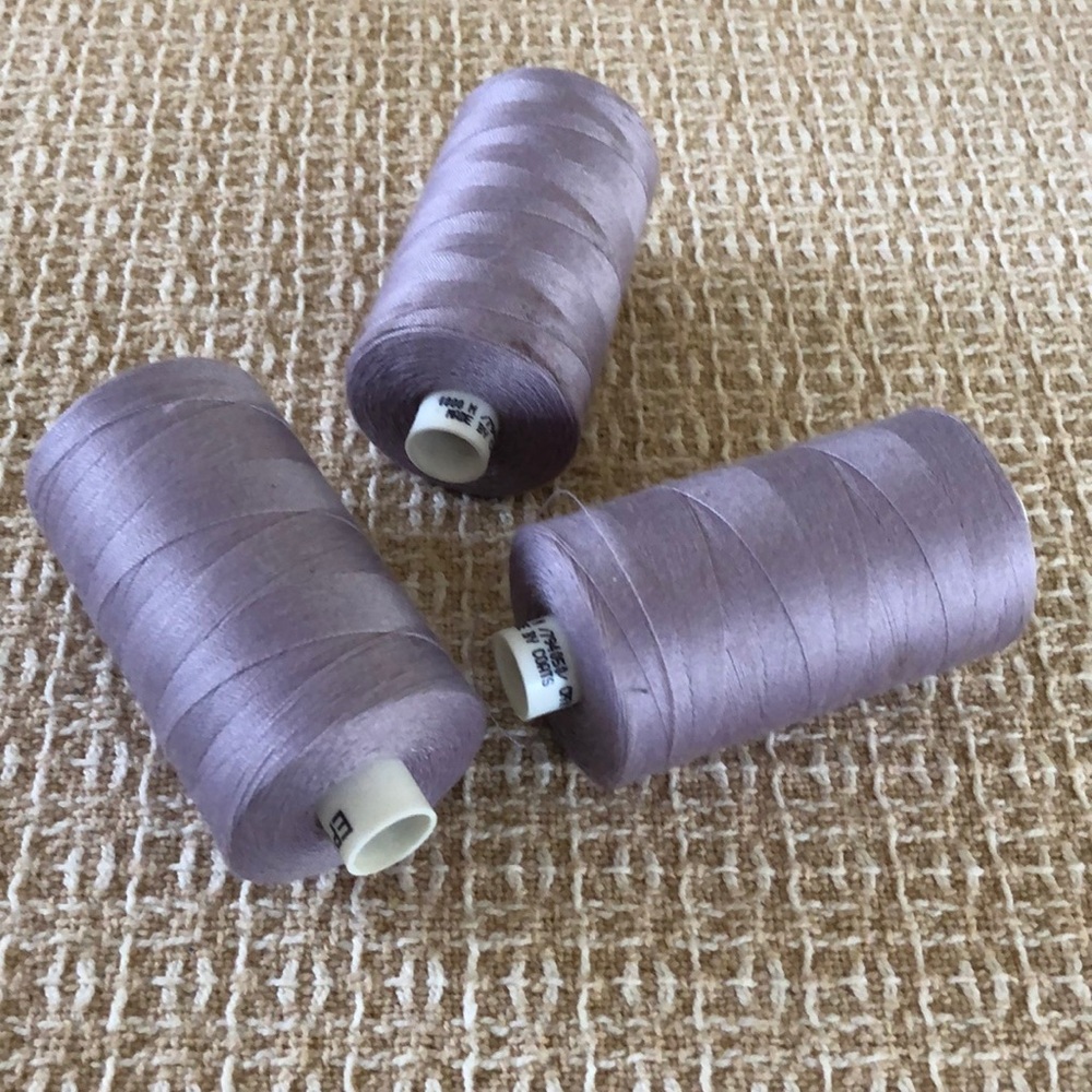 3-count lavender spools of thread